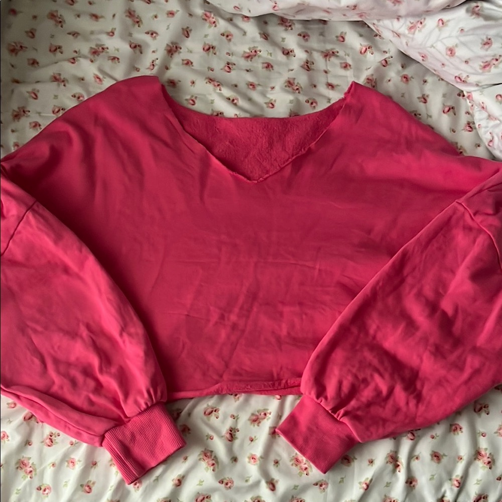 Women's Pink V-Neck Top